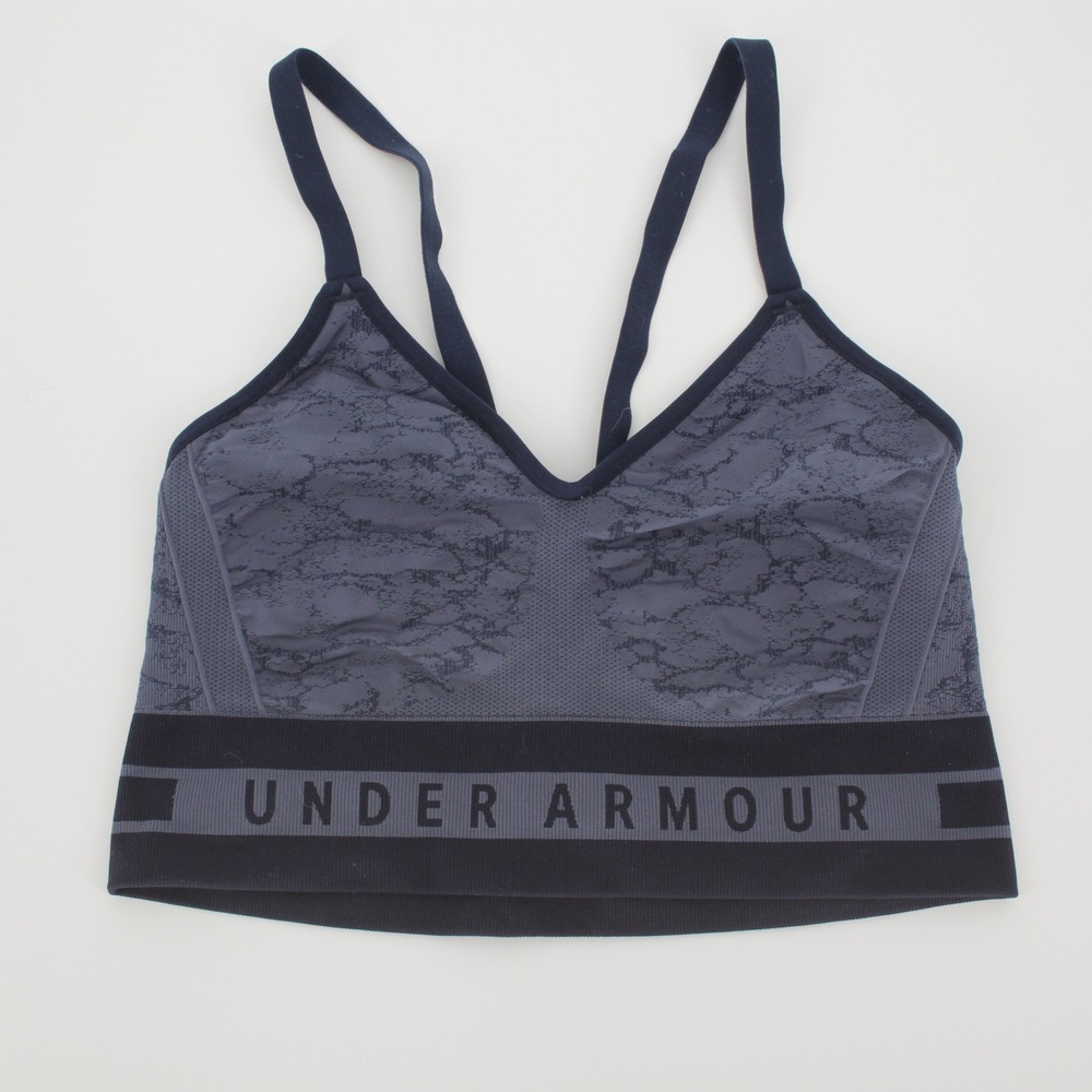 Under Armour Women's Gray Seamless Compression Sports Bra Size Large